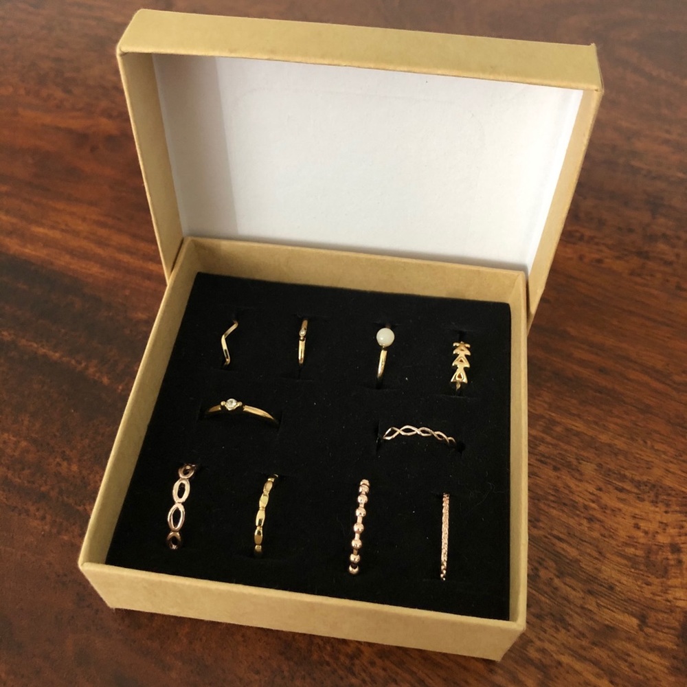 NEW 10 Ring Set - Gold/Rose Gold
